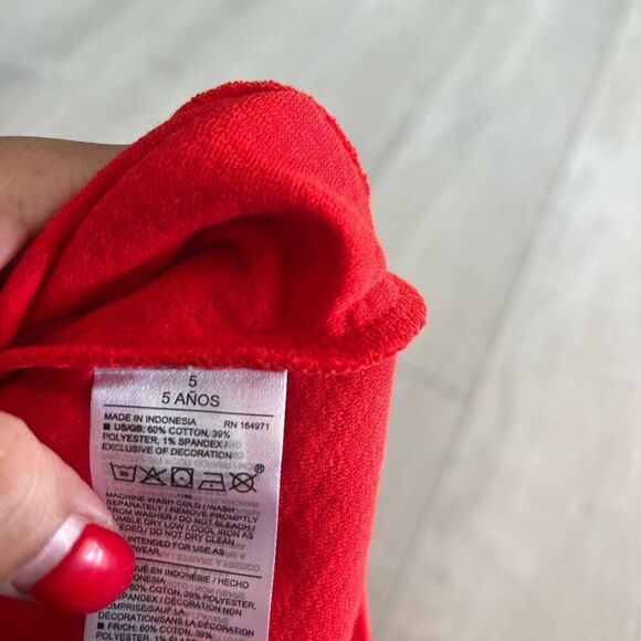 Janie and Jack Red Romper Pockets Girls Size 5 - Picture 6 of 6